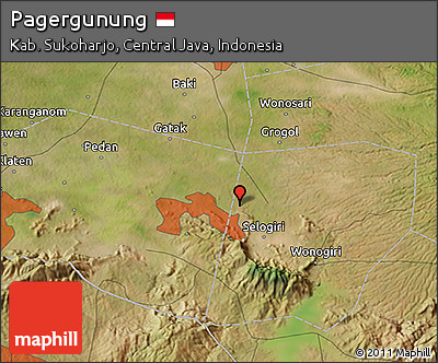 Satellite 3D Map of Pagergunung