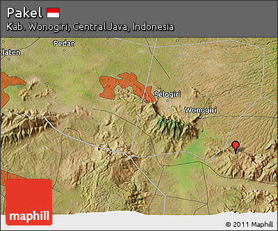 Satellite 3D Map of Pakel