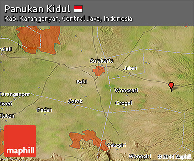 Satellite 3D Map of Panukan Kidul