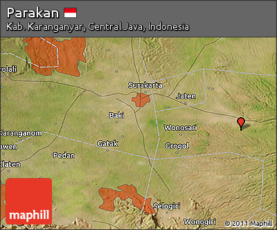 Satellite 3D Map of Parakan