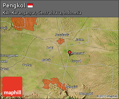 Satellite 3D Map of Pengkol