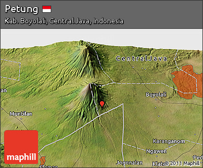 Satellite 3D Map of Petung