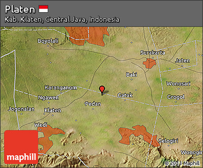 Satellite 3D Map of Platen