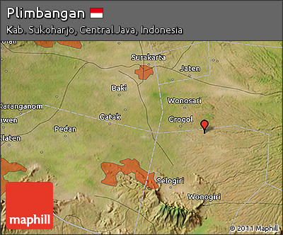 Satellite 3D Map of Plimbangan