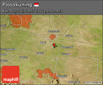 Satellite 3D Map of Plosokuning