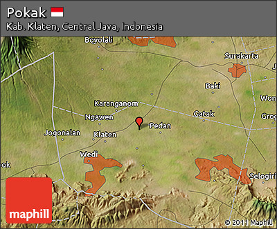 Satellite 3D Map of Pokak