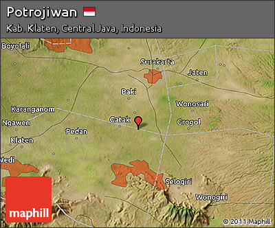 Satellite 3D Map of Potrojiwan