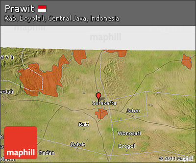Satellite 3D Map of Prawit