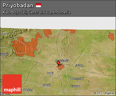 Satellite 3D Map of Priyobadan