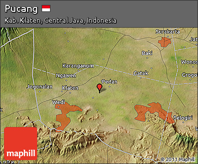 Satellite 3D Map of Pucang