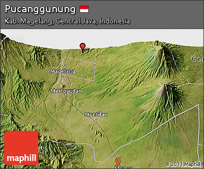 Satellite 3D Map of Pucanggunung