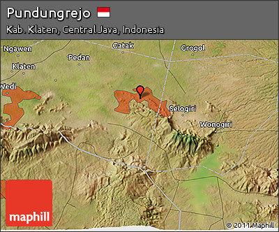 Satellite 3D Map of Pundungrejo