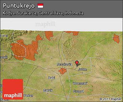 Satellite 3D Map of Puntukrejo