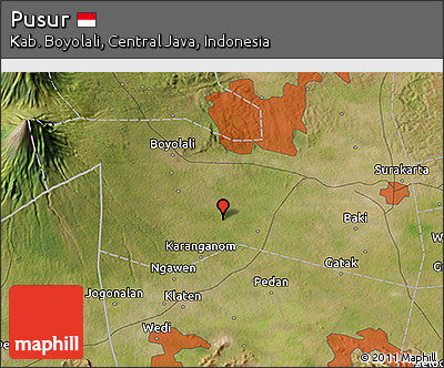 Satellite 3D Map of Pusur
