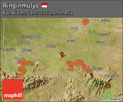 Satellite 3D Map of Ringinmulyo
