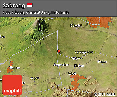 Satellite 3D Map of Sabrang