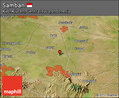 Satellite 3D Map of Samban