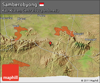 Satellite 3D Map of Samberobyong
