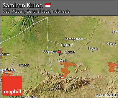 Satellite 3D Map of Samiran Kulon