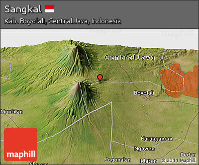 Satellite 3D Map of Sangkal