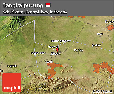 Satellite 3D Map of Sangkalpucung