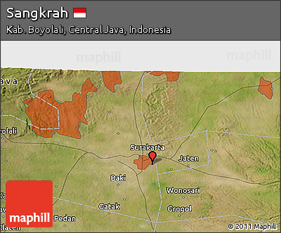 Satellite 3D Map of Sangkrah