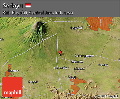 Satellite 3D Map of Sedayu