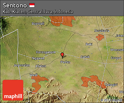 Satellite 3D Map of Sentono