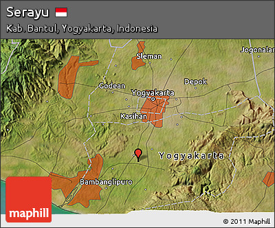 Satellite 3D Map of Serayu