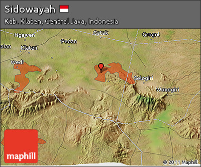 Satellite 3D Map of Sidowayah