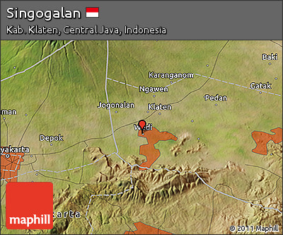Satellite 3D Map of Singogalan