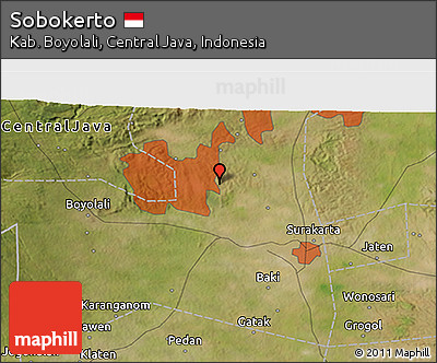 Satellite 3D Map of Sobokerto