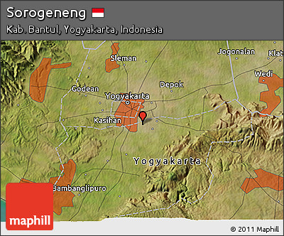 Satellite 3D Map of Sorogeneng