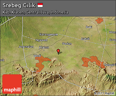 Satellite 3D Map of Srebeg Cilik