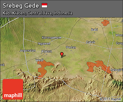 Satellite 3D Map of Srebeg Gede