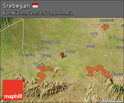 Satellite 3D Map of Srebegan