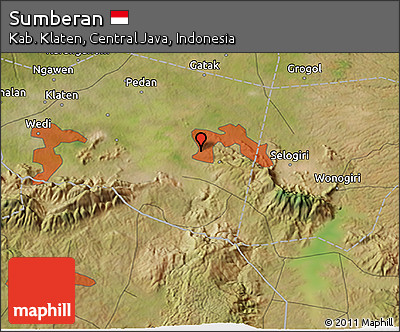 Satellite 3D Map of Sumberan