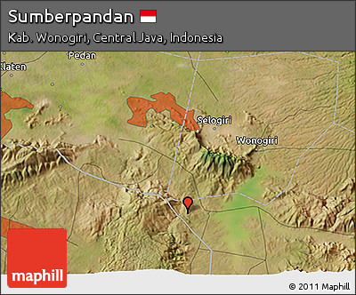 Satellite 3D Map of Sumberpandan