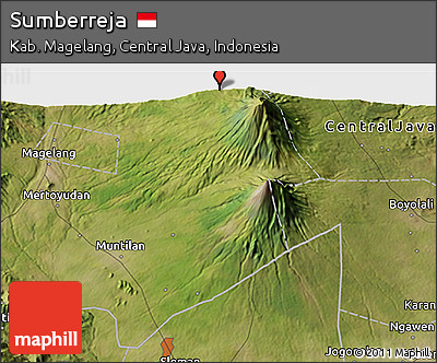 Satellite 3D Map of Sumberreja