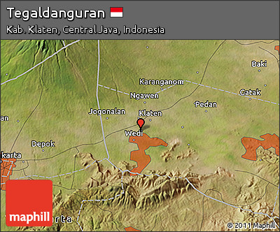 Satellite 3D Map of Tegaldanguran