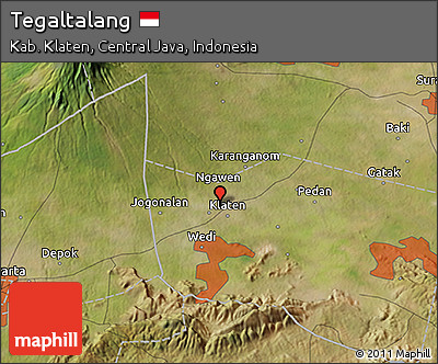 Satellite 3D Map of Tegaltalang