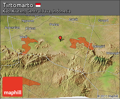 Satellite 3D Map of Tirtomarto