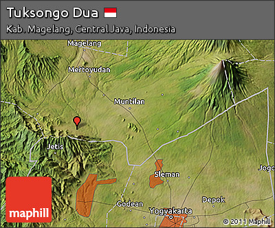 Satellite 3D Map of Tuksongo Dua