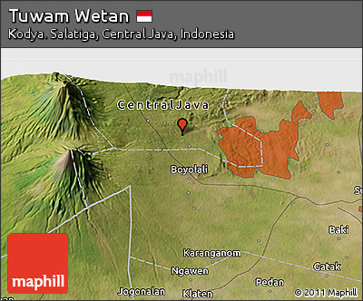 Satellite 3D Map of Tuwam Wetan