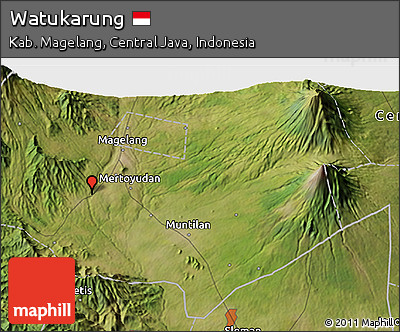 Satellite 3D Map of Watukarung