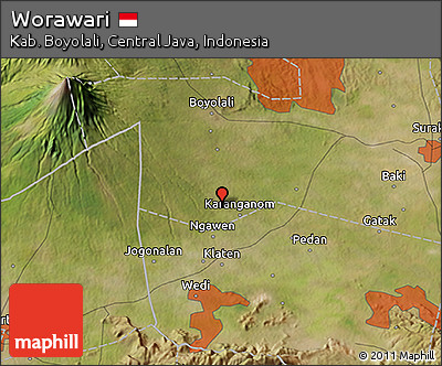Satellite 3D Map of Worawari
