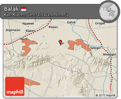 Shaded Relief 3D Map of Balak