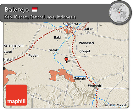 Shaded Relief 3D Map of Balerejo