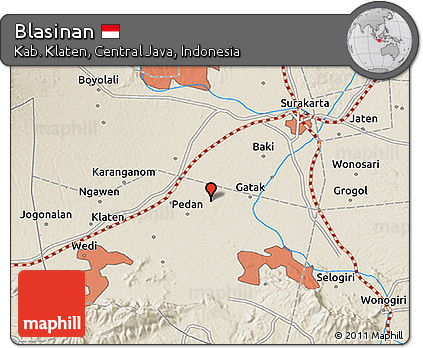 Shaded Relief 3D Map of Blasinan