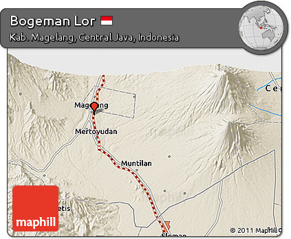 Shaded Relief 3D Map of Bogeman Lor